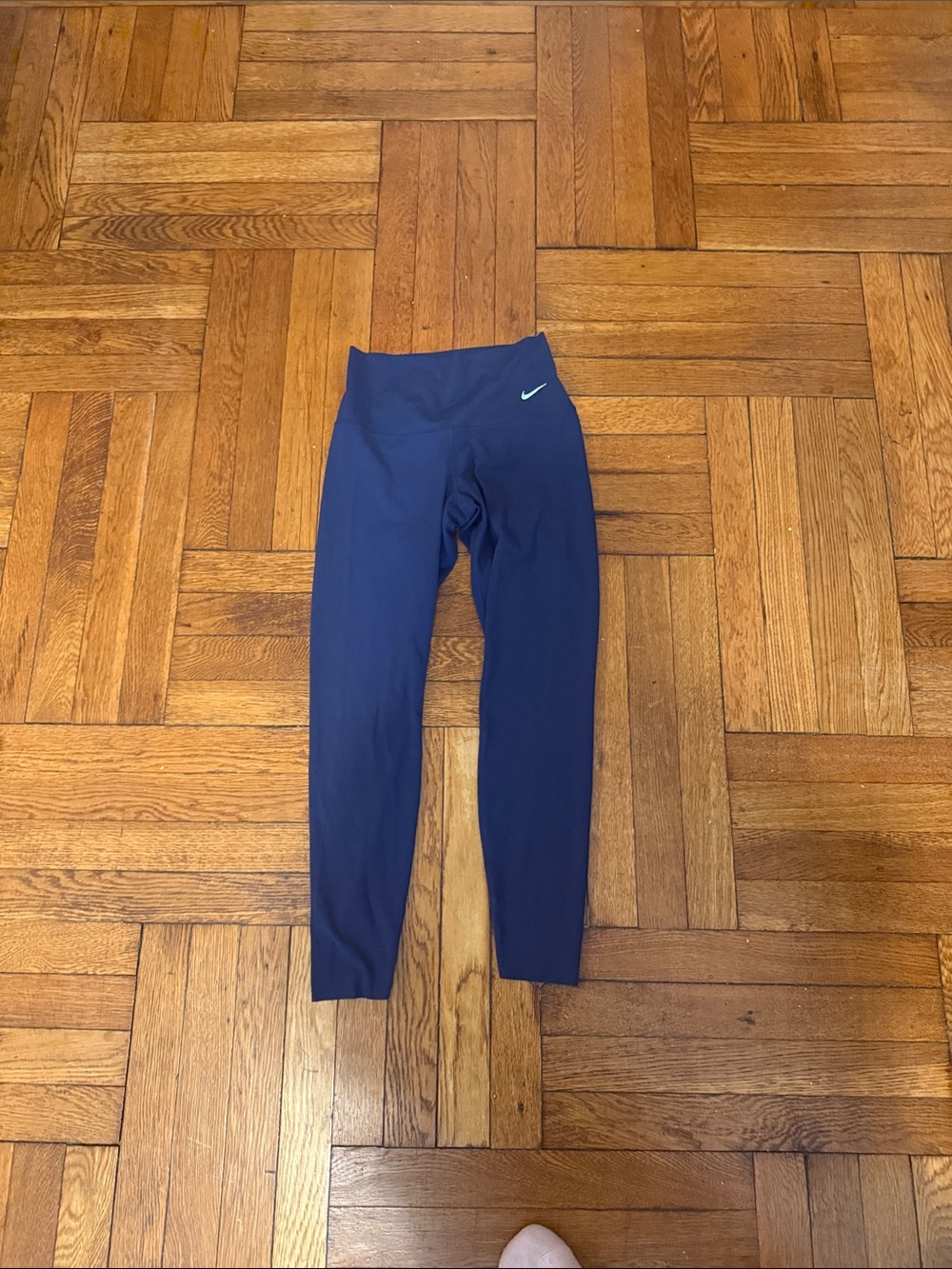 Nike Women’s Zenvy Navy Blue High-Rise Leggings with Swoosh